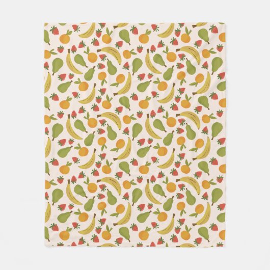 アールポップ・アートのフルーツパーティー毛布 フリースブランケット (正面)