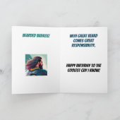 アールポップ・アートのベアディドドゥード誕生日 カード (内部)