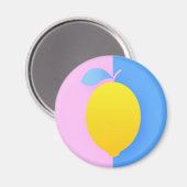 アールポップ・アートのレモン マグネット (正面/裏面)