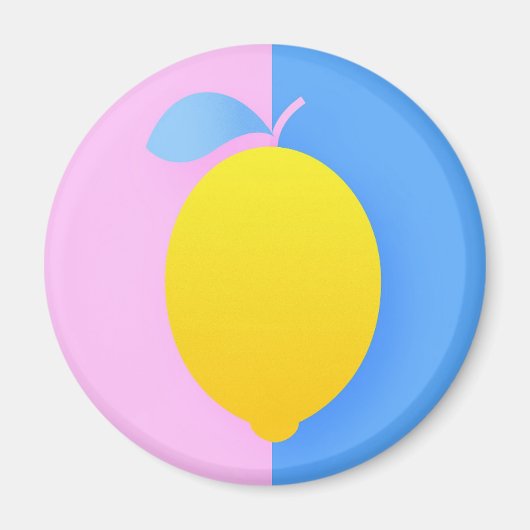 アールポップ・アートのレモン マグネット (正面)