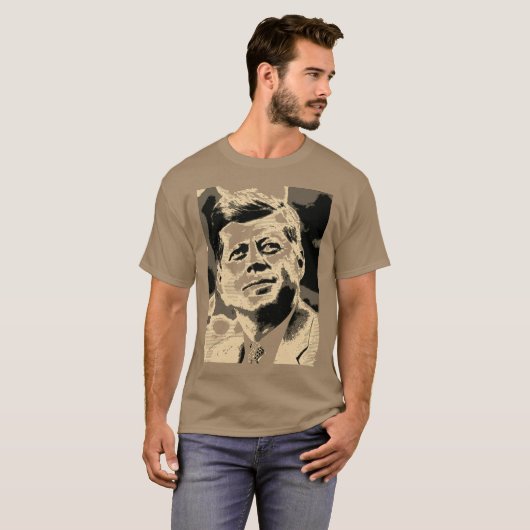 アールポップ・アートのJFKジョン・F・ケネディ米国大統領 Tシャツ (正面フル)