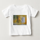 アールモダンイエロー抽象芸術ア絵画ート ベビーTシャツ (正面)