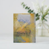 アールモダンイエロー抽象芸術ア絵画ート ポストカード (スタンド正面)