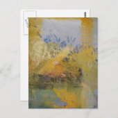 アールモダンイエロー抽象芸術ア絵画ート ポストカード (正面/裏面)
