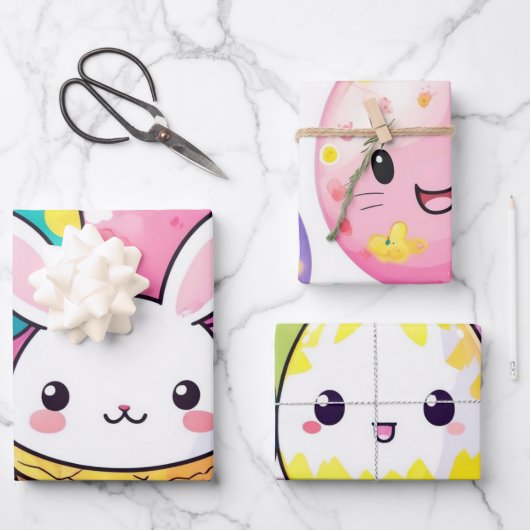 アールモダンイースターエッグラップ ラッピングペーパーシート (正面)