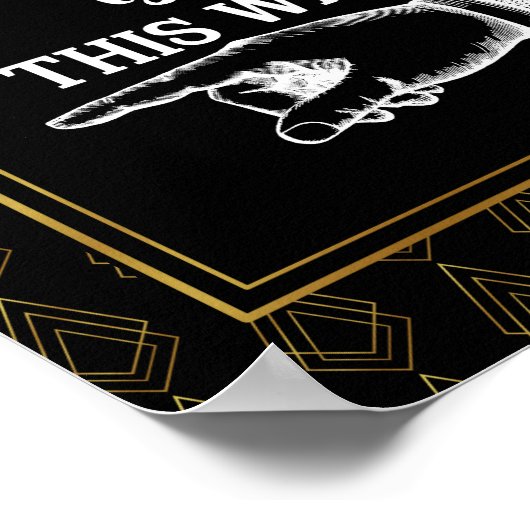 アールモダンデコスタイルこの方法の指を指して ポスター (角)