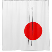 アールモダントザライジングサンレッド シャワーカーテン (正面)