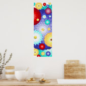 アール数々のデコール花柄 ポスター (キッチン)