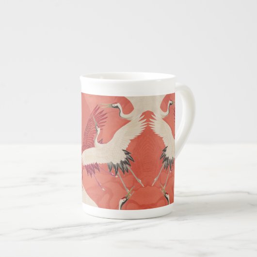 アール日本のトリモンドクレーン骨中国マグ ボーンチャイナマグカップ (正面右)