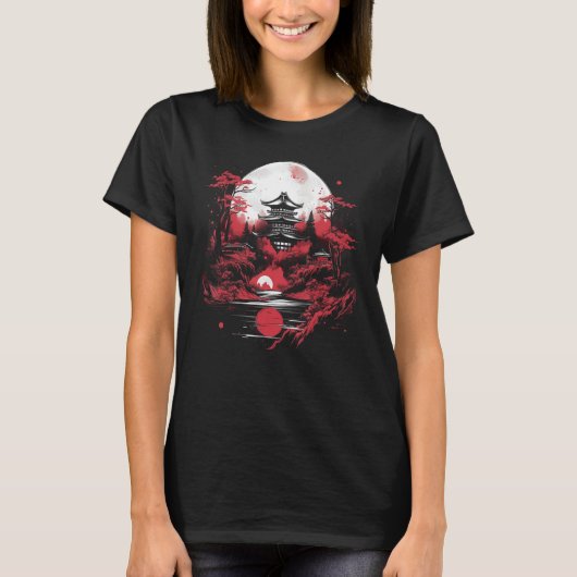 アール日本のニホンガ伝統的ジャパン絵画 Tシャツ (正面)