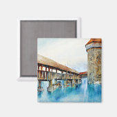 アール素晴らしズの絵画カペルブルケ マグネット (正面/裏面)