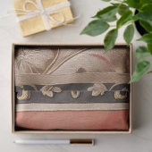 アール縁どポピーフラワーテクスチャード効果抽象芸術 薄葉紙 (ギフト)