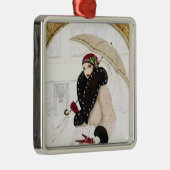 アール・デコのレトロのヴィンテージのクリスマスの休日のオーナメント メタルオーナメント (右)