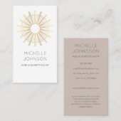 アール・デコの太陽の名刺 名刺 (正面/裏面)