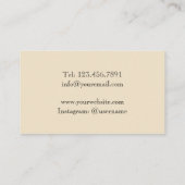 アール・デコの金ゴールドフレーム 名刺 (裏面)