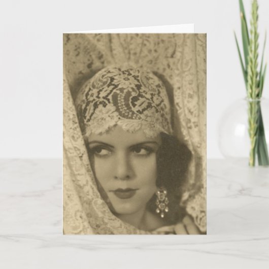 アール・デコの顔 カード (正面)