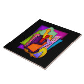 アール・デコの首都の抽象芸術の絵を描くこと タイル (側面)