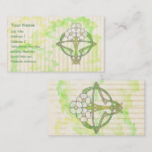 アール・デコ花水色洗浄 名刺 (正面/裏面)