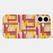 アール・デコ調のジャズポシュワール幾何学模様 クラシカルなデザイン Case-Mate iPhoneケース (裏面 (横))