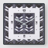 アール・デコ スクエア壁時計 (正面)