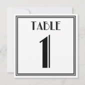 アール・デコ テーブル ナンバー1 招待状 (裏面)