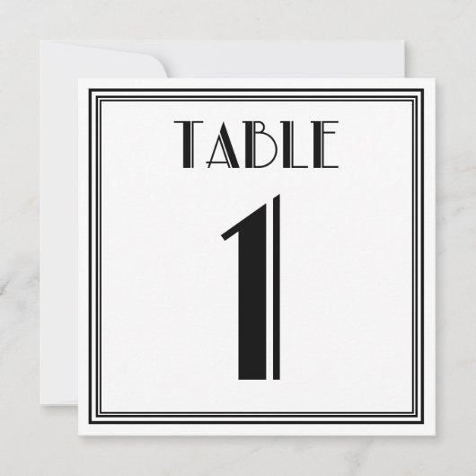 アール・デコ テーブル ナンバー1 招待状 (正面)