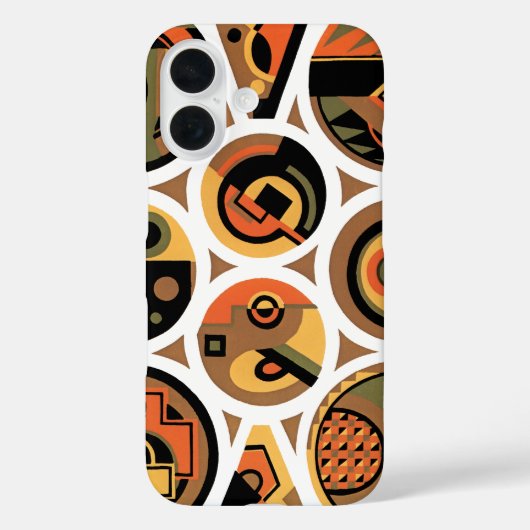 アール・デコ ポワシール ジャズ 幾何学 円形模様 Case-Mate iPhoneケース (裏面)