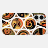アール・デコ ポワシール ジャズ 幾何学 円形模様 Case-Mate iPhoneケース (裏面 (横))