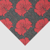 アール・デコ、赤い花、黒、ヴィンテージ、エレガントな上品 薄葉紙 (詳細)