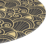 アール・デコ : 黄金の幾何学タイル。 カッティングボード (角)