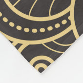 アール・デコ : 黄金の幾何学タイル。 フリースブランケット (角)