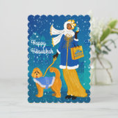 アール・ヌーボーの女性とドゥードル犬 シーズンカード (スタンド正面)