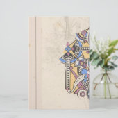 アール・ヌーボー抽象テキスタイル クリストファー・ドレッサー 便箋 (スタンド正面)