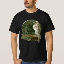 アール・ヌーボー様式のヴィンテージ オウル コイン 本 Tシャツ