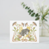 アール・ヌーボー様式の鶏 ポストカード (スタンド正面)