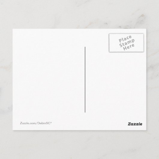 アール・ヌーボー・スタイルの花のイラストが入ったポストカード ポストカード (裏面)