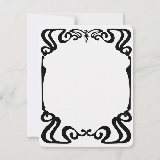 アール・ヌーボー・フレーム 招待状 (正面)