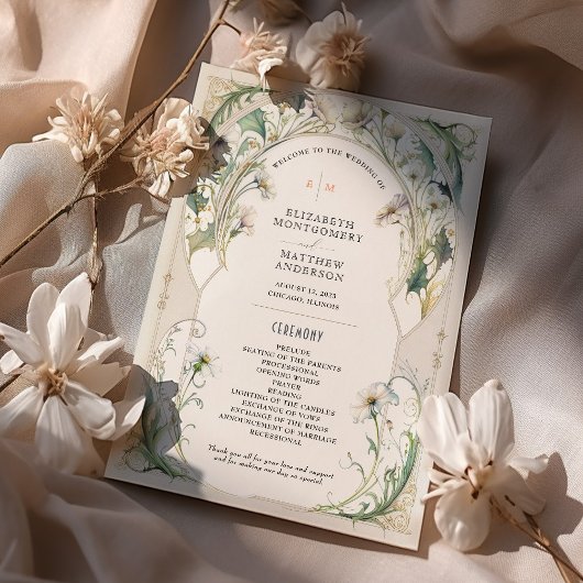 アール・ヌーボー・ムシャ ダイジー ウェディングプログラム ベル・エポックの魔法に酔いしれて 招待状