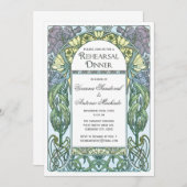 アール・ヌーボー ヴィンテージ リハーサル ディナー 招待状 (正面/裏面)