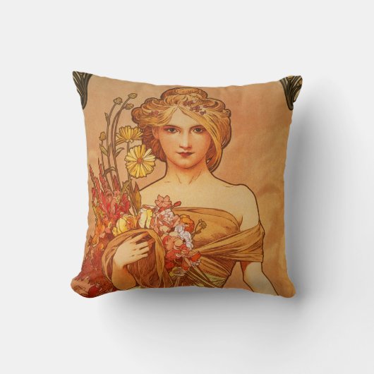 アール・ヌーボー 枕 (正面)