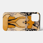 アール・ヌーヴォーのキツネのイラスト | 森の野生動物 Case-Mate iPhoneケース (裏面 (横))