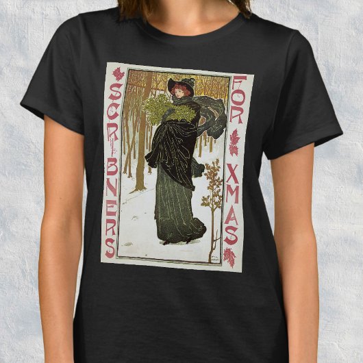 アール・ヌーヴォーのクリスマス スクリブナーズの表紙 1895年 Tシャツ