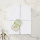 アール・ヌーヴォーのグリーン プリンセス バースデー ギフトタグ (より糸付き)
