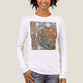アール・ヌーヴォーのシクラメンの花 エュゲーヌ・グラッセ エレガント トライブレンドＴシャツ