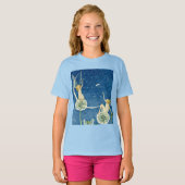 アール・ヌーヴォーのタンポポの妖精イラスト Tシャツ (正面フル)