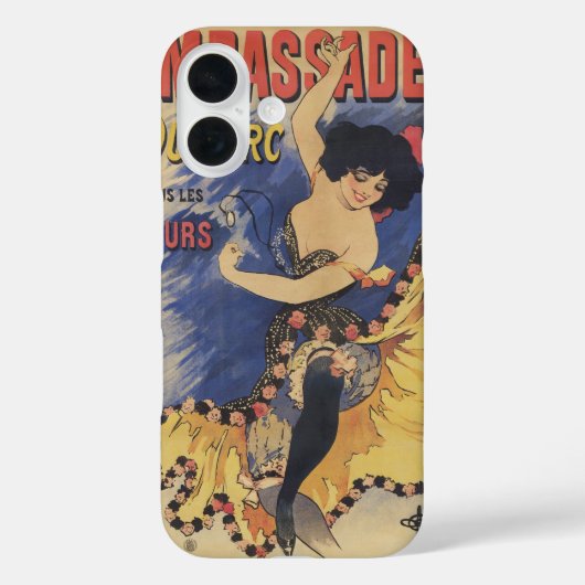 アール・ヌーヴォーのダンサー フランスのヴィンテージポスター Case-Mate iPhoneケース (裏面)
