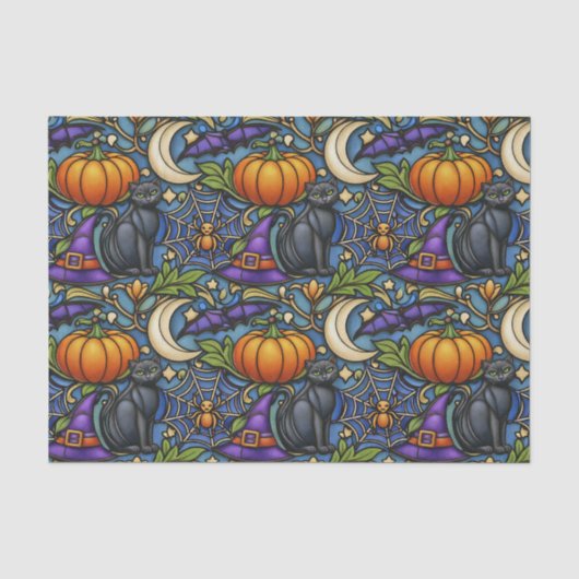 アール・ヌーヴォーのブルーハロウィン 薄葉紙 (正面)
