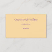 アール・ヌーヴォーのミューズ - 春の花 名刺 (裏面)