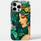 アール・ヌーヴォーのロマンティックな女性 Case-Mate iPhoneケース (裏面)