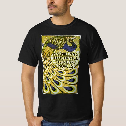 アール・ヌーヴォーの名作、Macmillanのクジャクの羽 Tシャツ (正面)